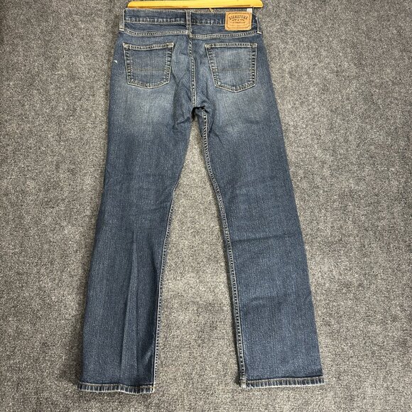 Levis Signature Jeans Mens 30 Blue Cotton Pockets Straight Leg Grunge Outdoor - Picture 7 of 10